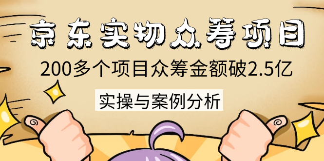京东实物众筹项目：200多个项目众筹金额破2.5亿，实操与案例分析（4节课）-网赚项目众筹网