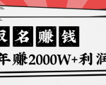 王通:不要小瞧任何一个小领域,取名技能也能快速赚钱,年赚2000W+利润-网赚项目众筹网