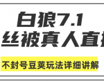 白狼敢死队最新抖音课程：蚕丝被真人直播不封号豆荚（dou+）玩法详细讲解-网赚项目众筹网