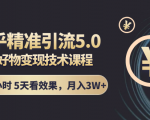 知乎精准引流5.0+知乎好物变现技术课程:每天1-2小时5天看效果,月入3W+-网赚项目众筹网