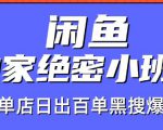 火焱社闲鱼独家绝密小班课-闲鱼单店日出百单黑搜爆破法-网赚项目众筹网