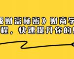 《终极财富秘密》财商学习必修课程,快速提升你的财富(18节视频课)-网赚项目众筹网