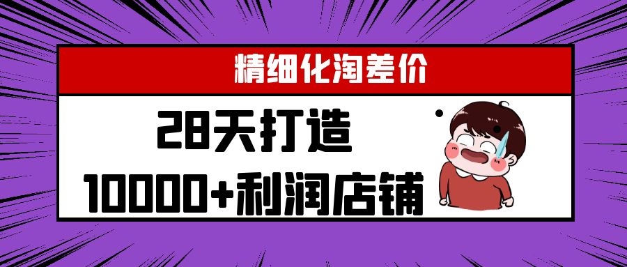 Yl精细化淘差价28天打造10000+利润店铺，精细化选品项目（附软件）-网赚项目众筹网