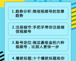 视频号运营实战课2.0,目前市面上最新最全玩法,快速吸粉吸金(10节视频)-网赚项目众筹网