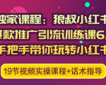 狼叔小红书爆款推广引流训练课6.0,手把手带你玩转小红书-网赚项目众筹网