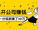 0元开公司赚钱，不花一分钱几天躺赚了30多万，详细操作流程！-网赚项目众筹网