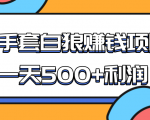 某团队收费项目:空手套白狼,一天500+利润,人人可做-网赚项目众筹网