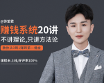 苏笙君的赚钱系统20课 教你从0到1赚到你的第一桶金（不讲理论，只讲方法论）-网赚项目众筹网