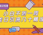 清和行记引流训练营:小白不到一周便能日引流几十精准粉-网赚项目众筹网