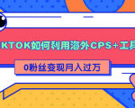 详细解析TIKTOK如何利用海外CPS+工具0粉丝轻松变现月入过万-网赚项目众筹网