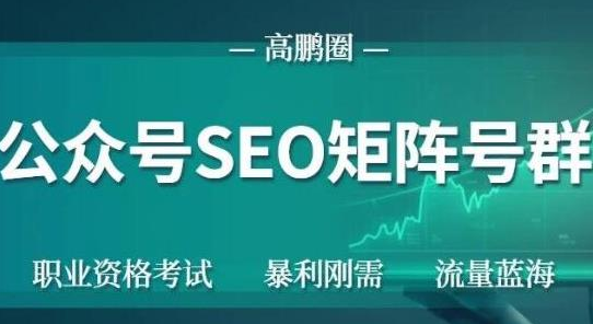 高鹏圈公众号SEO矩阵号群，实操20天纯收益25000+，普通人都能做-网赚项目众筹网