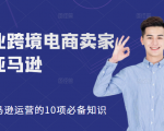 职业跨境电商卖家聊亚马逊：亚马逊运营的10项必备知识，12堂课让你看懂亚马逊运营-网赚项目众筹网