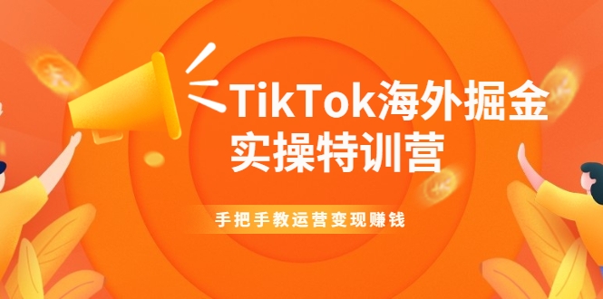 TikTok海外掘金实操特训营：手把手教运营变现赚钱-网赚项目众筹网