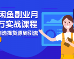 2021闲鱼副业月入过万实战课程：从开店到选择货源到引流，全程实战教学-网赚项目众筹网