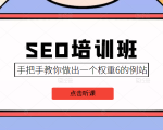 SEO培训班课程，手把手教你做出一个权重6的例站，价值8000元-网赚项目众筹网