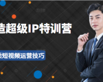 超级IP特训营:表演表达、高效输出优质短视频运营技巧,价值999元-网赚项目众筹网