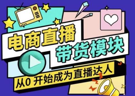 大鹏·电商直播带货课，系统学习直播带货各环节技巧和套路-网赚项目众筹网