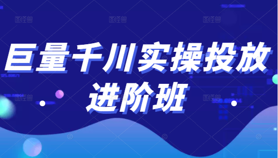 巨量千川实操投放进阶班，投放策略、方案，复盘模型和数据异常全套解决方法-网赚项目众筹网