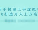 2022年虚拟项目实战指南,新手从0打造月入上万店铺-网赚项目众筹网