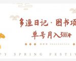多渔日记·图书项目，无货源图书模式，纯搬运，单号月入4000+-网赚项目众筹网
