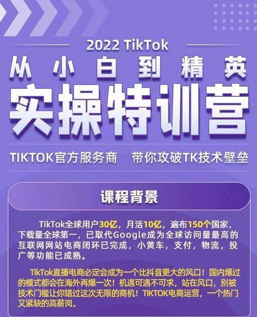 Seven漆·2022Tiktok从小白到精英实操特训营，带你掌握Tiktok账号运营-网赚项目众筹网