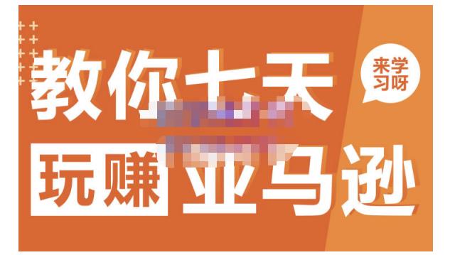 晟尧跨境·教你七天玩赚亚马逊，教你轻松玩赚亚马逊，适合小白学习-网赚项目众筹网