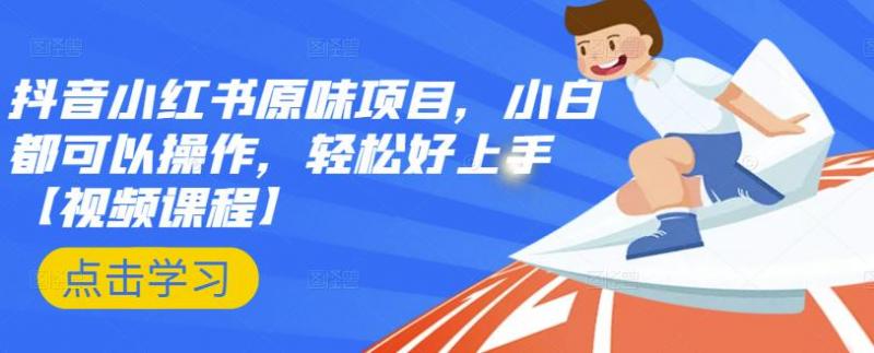 抖音小红书原味项目，小白都可以操作，轻松好上手【视频课程】-网赚项目众筹网