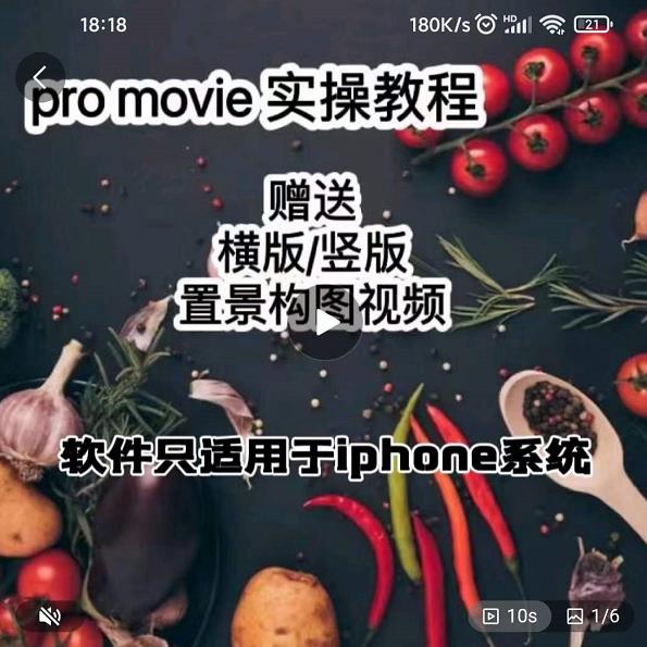 漆十二美食摄影，25​节promovie实操高手课节-网赚项目众筹网