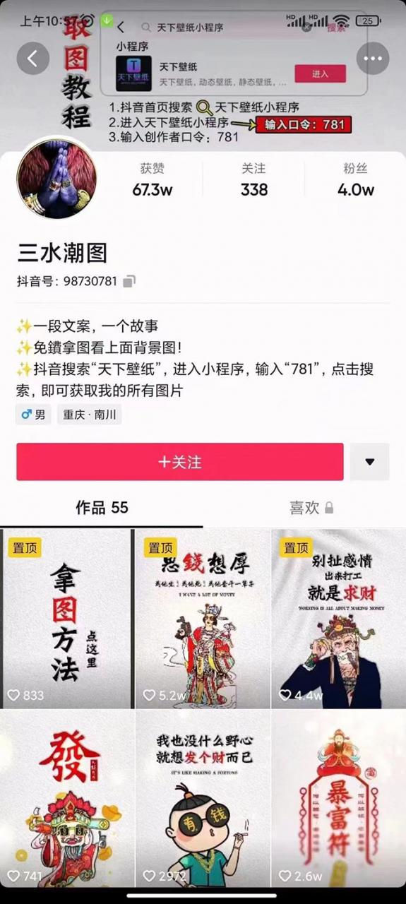 国潮壁纸变现项目，新手可操作日赚200+【素材+软件+教程】-网赚项目众筹网