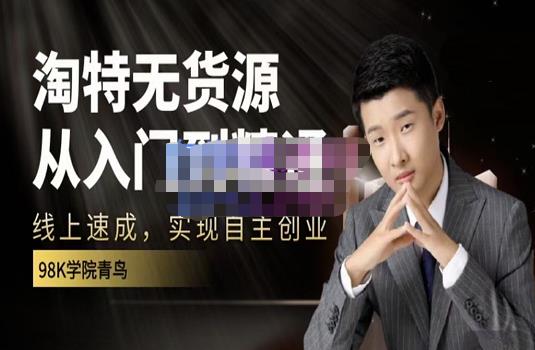 98k学院的淘特无货源线上速成课，从入门到精通，让你最小投入，最高回报-网赚项目众筹网