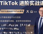 大山老师TikTok进阶实战课：账号详解，流量运营，实战变现，助力你成功出海-网赚项目众筹网