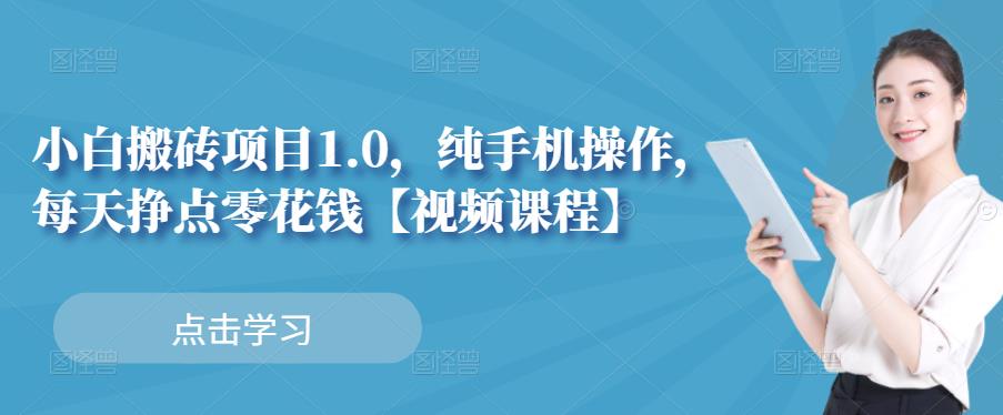 小白搬砖项目1.0，纯手机操作，每天兼职挣点零花钱-网赚项目众筹网