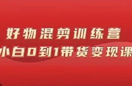 万三好物混剪训练营：小白0到1带货变现课-网赚项目众筹网