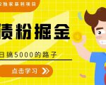 全网2022独家暴利项目，负债粉掘金，日搞5000的路子-网赚项目众筹网
