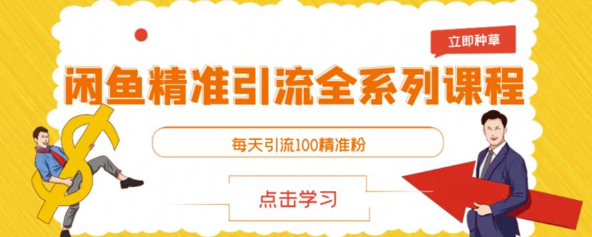 闲鱼精准引流全系列课程，每天引流100精准粉【视频课程】-网赚项目众筹网