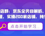 贝千电商店群:京东全类目解析,京东店群专业运营,实操200家店铺,纯实战经验-网赚项目众筹网