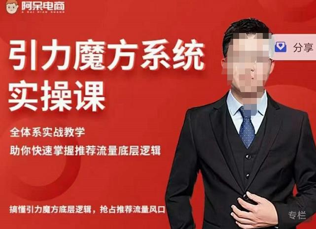 阿呆-引力魔方系统实操课，全体系实战教学，助你快速掌握推荐流量底层逻辑-网赚项目众筹网