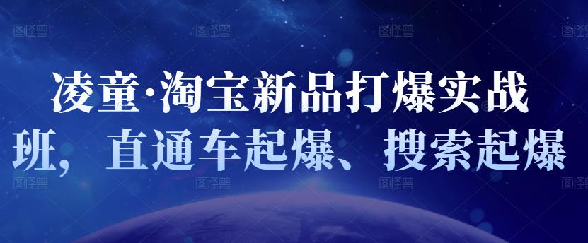 凌童·淘宝新品打爆实战班，直通车起爆、搜索起爆-网赚项目众筹网