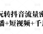 2022玩转抖音流量密码,(直播+短视频+千川)-网赚项目众筹网