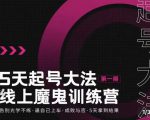 大播·五天起号魔鬼训练营,告别光学不练,逼自己上车,成败与否,5天拿到结果-网赚项目众筹网