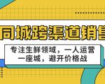 同城跨渠道销售，专注生鲜领域，一人运营一座城，避开价格战-网赚项目众筹网