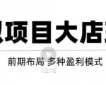 虚拟项目月入几万大店玩法分享,多店操作利润倍增(快速起店盈利)-网赚项目众筹网