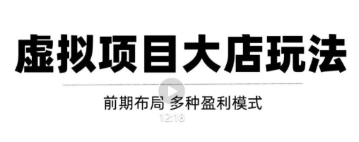 虚拟项目月入几万大店玩法分享，多店操作利润倍增（快速起店盈利）-网赚项目众筹网