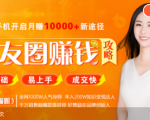 全网千万人气导师亲授：零基础/易上手的朋友圈赚钱攻略，让你轻松月入过万-网赚项目众筹网