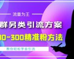 价值888的QQ群另类引流方案，半自动操作日200~300精准粉方法【视频教程】-网赚项目众筹网