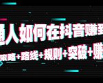 普通人如何在抖音赚到钱:策略 路线 规则 突破 赚钱(10节课)-网赚项目众筹网