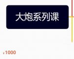 大炮拼多多运营系列课,各类玩法合集,拼多多运营玩法实操-网赚项目众筹网