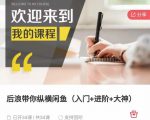 后浪带你纵横闲鱼(入门+进阶+大神),闲鱼最新玩法,简单粗暴-网赚项目众筹网