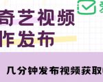 爱奇艺号视频发布,每天只需花几分钟即可发布视频,简单操作收入过万【教程+涨粉攻略】-网赚项目众筹网