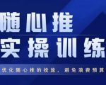 飞哥·随心推实操训练,优化随心推投放,避免浪费预算-网赚项目众筹网